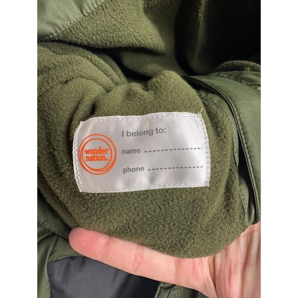 Wonder Nation Green Puffer Coat Kids Boys XS Lined Snow Gear - Picture 6 of 6